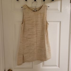 H by Halston oatmeal asymmetrical tank top